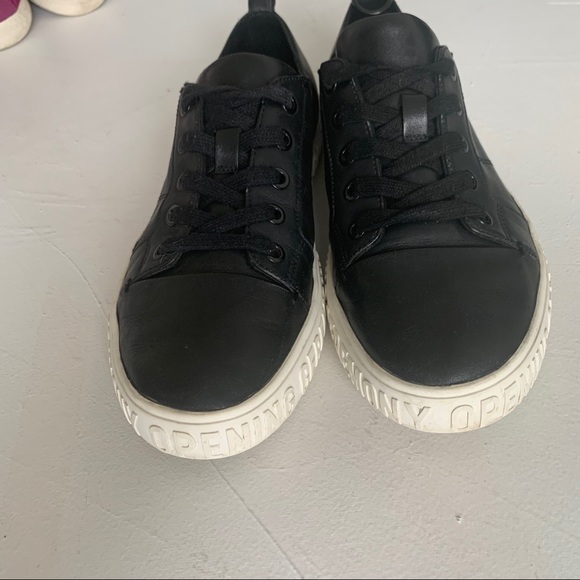 Opening Ceremony LEATHER Sneakers La Cienega BLACK - Picture 6 of 10